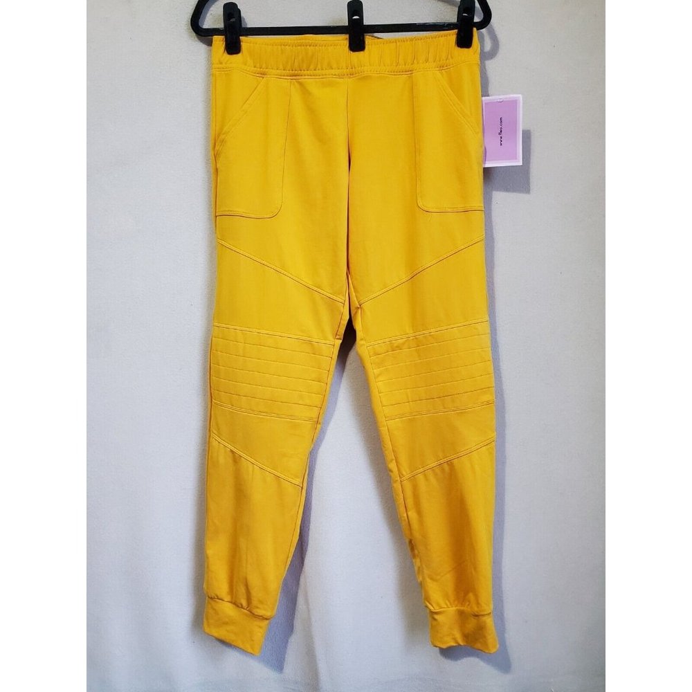 NWT Fleo Harley Women Large Yellow Jogger Pants